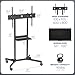 VIVO Mobile TV Cart for 55 to 100 inch Screens up to 165 lbs, LCD LED OLED 4K Smart Flat and Curved Panels, Rolling Stand with Laptop DVD Shelf, Locking Wheels, Max VESA 800x600, Black, STAND-TV100E