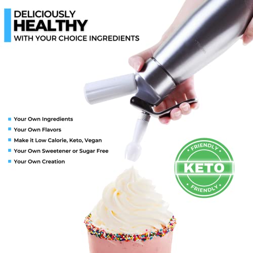 Foto von ICO Sahnekapseln, Sahnekapseln 50 Stück, N2O 8g Lachgas Patronen Für Sahnespender Zur Herstellung von Schlagsahne