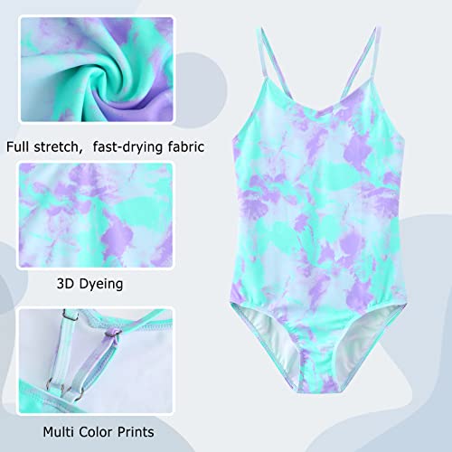 Girls One Piece Swimsuits Unicorn Ruffle Bathing Adjustable Strap Swimwear 2-14 Years3