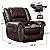 CANMOV Leather Recliner Chair, Classic and Traditional Manual Recliner Chair with Comfortable Arms and Back Single Sofa for Living Room from CANMOV