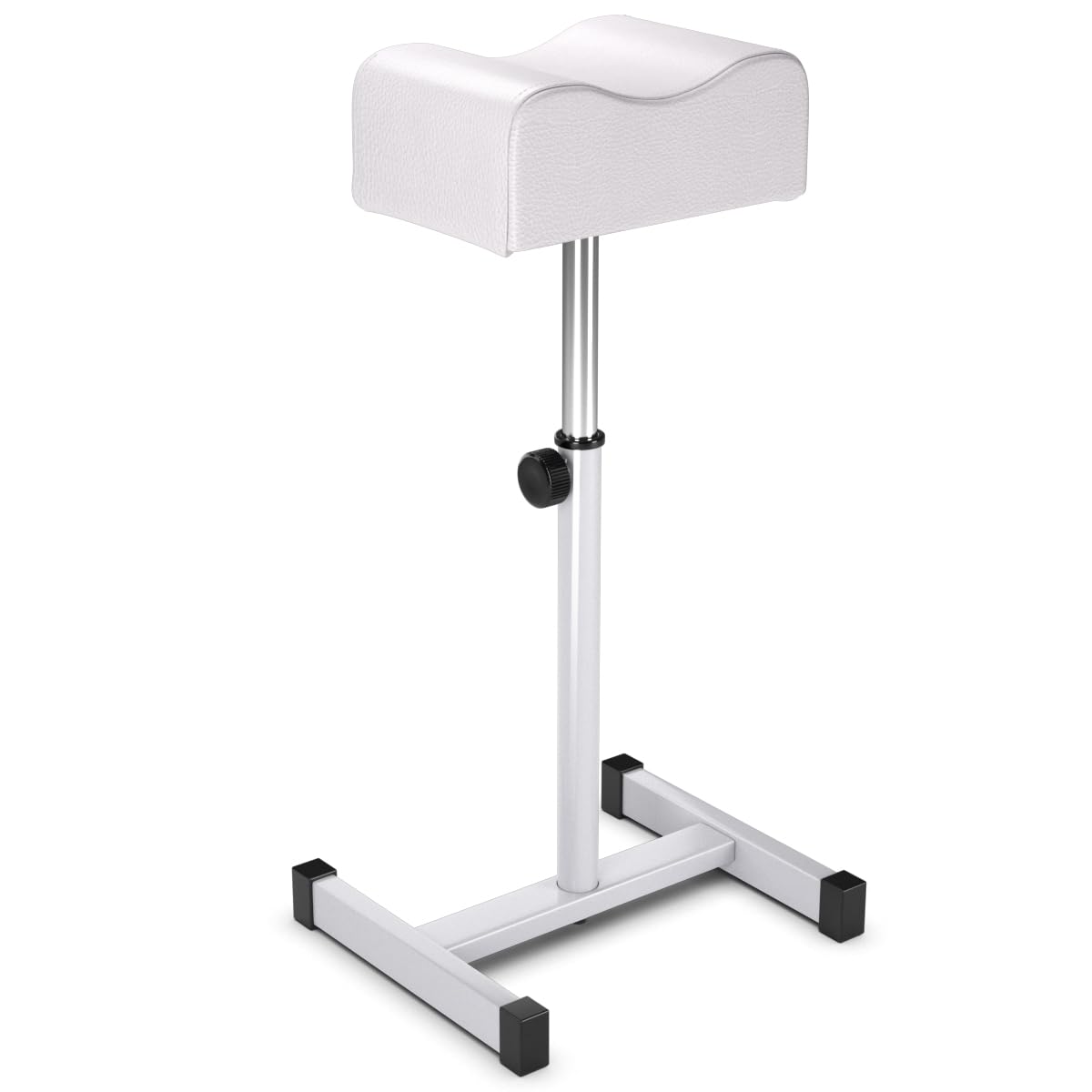 COSTWAY Poggiapiedi Pedicure Manicure, Sgabello Pedicure Estetista Regolabile in Altezza e Cuscino Spesso, Poggiapiedi per per Podologia, Estetista, Fisioterapia (Bianco)