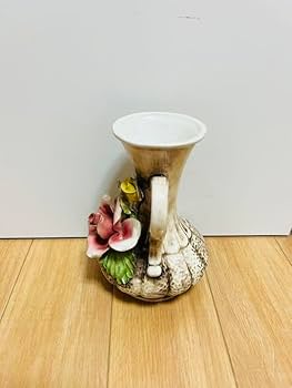 イタリア製 アンティーク ロココ調 フラワー装飾 陶器