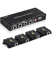 Amazon | 【4画面 同時出力】HDMI 分配 エクステンダー 4出力