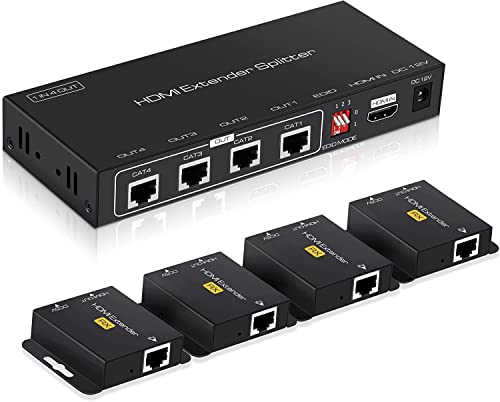 ☆ 4HDMI 出力HDMI 分配 エクステンダー EX714 単電源 Amazon | 【有線LAN 4画面】HDMI 分配 エクステンダー EX714 50M