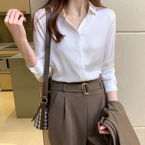 CAICAIL Camicetta in Raso da Donna, Camicia Casual...