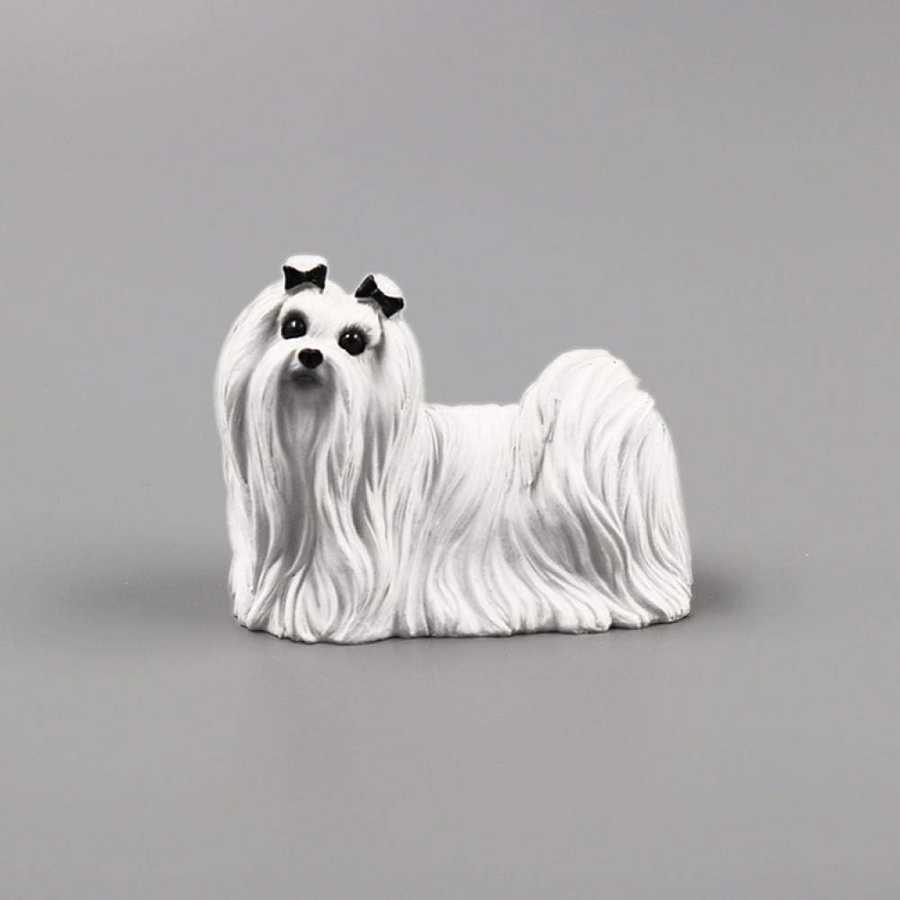 Statue Orment Skulptur Statue Malteser Hund Modell Auto Dekoration Harz Handwerk Kollektion, B, B