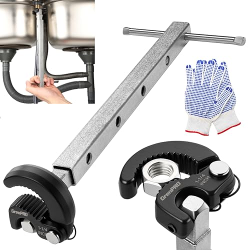 Image of GRENPRO Telescoping Adjustable Basin Wrench For Sink Faucet Plumbing Tool