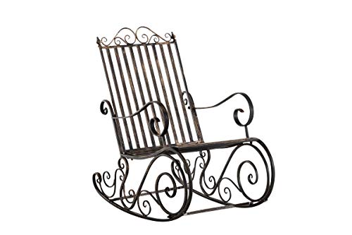 Schaukelstuhl Beige aus Holz geschwungen