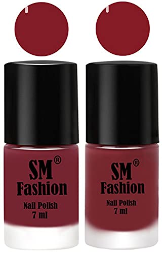 Image of Long Lasting Nail Polish | Nail Paint Combo 7 ml Each) - Set of 2 Lip-Plum