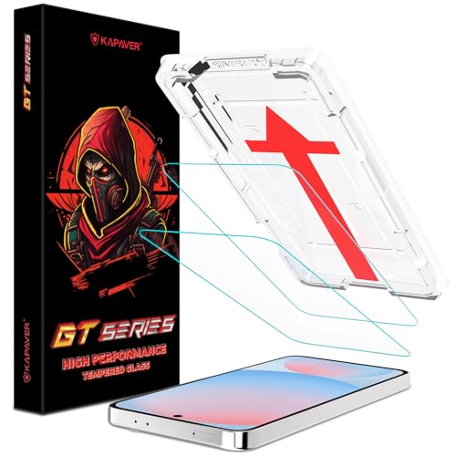 Image of KAPAVER GT Series Clear Tempered Glass Screen Guard Protector for Galaxy S24 FE (Glass with EasyDO Applicator)- 2 Pack