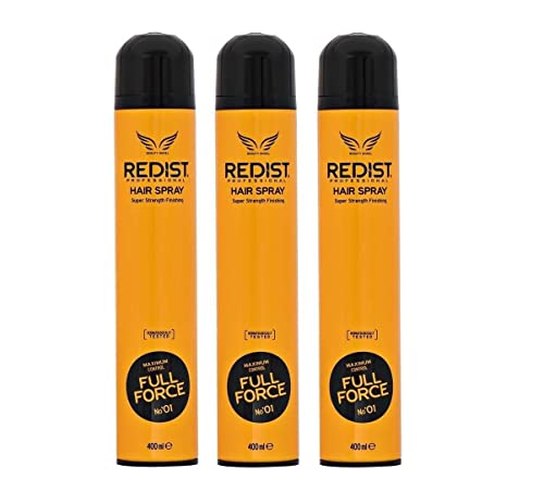 Redist hair spray full force 01 laque cheveux fixation forte lot de 3 x 400 ml