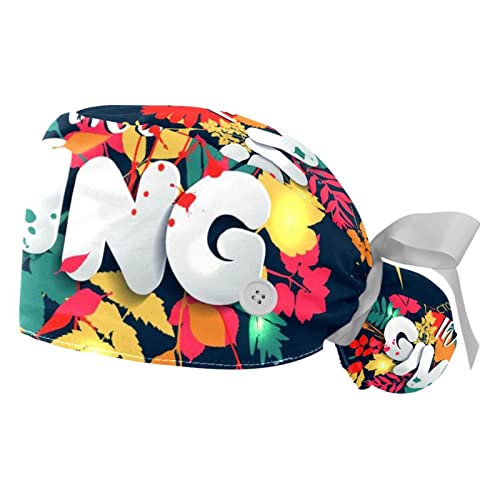 Chapeaux de travail anti-transpiration casquettes bouffantes fleurs JDEZ