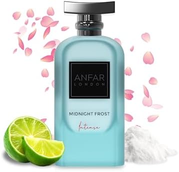 ANFAR LONDON Midnight Frost Intense, Pour Homme, Perfume Extrait de Parfum for Men, 3.4 fl oz, Apple, Lemon, Plum Notes,100ml