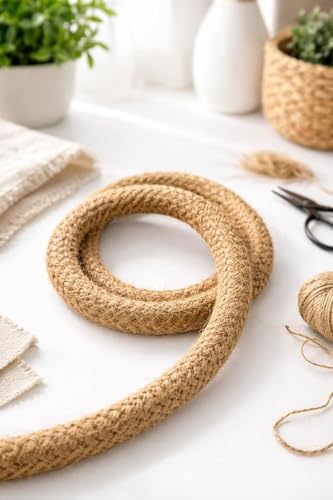 Image of Premium Jute Rope 10mm Thick- Heavy Duty for Home Decor, Gardening, & Crafts | Strong Multi-Purpose Natural Rope for Balcony, Wedding Decorations & DIY Projects (Make in India) (50 feet)