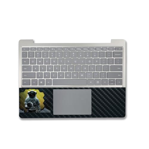 Image of MightySkins Carbon Fiber Skin Compatible with Microsoft Surface Laptop Go 3 (2023) Full Wrap Kit - World in Your Hand | Protective, Durable Textured Carbon Fiber Finish | Made in The USA