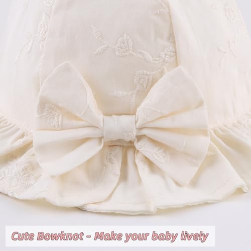 Summer Baby Hats for Girls Cotton Infant Sun Hat Bowknot Toddler Bucket Hats 0-2 Years2