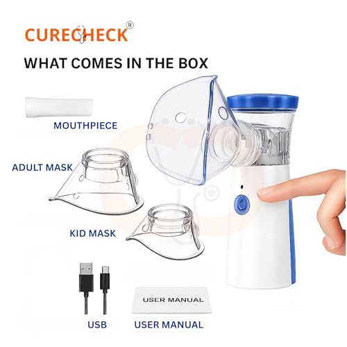 Image of Portable Mesh Nebulizer & Humidifier for Baby & Adults | Handheld Personal Nebulizer to Treat Respiratory Conditions & Maintain Lung Health | Travel Friendly | Lightweight | Rechargeable with USB