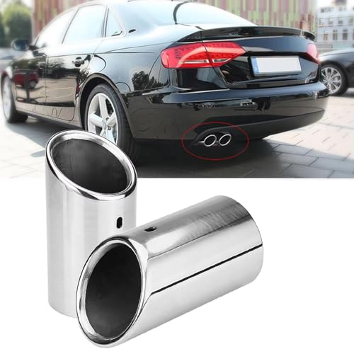 Punta de escape de coche compatible con Audi A4 B8 2009-2012 de acero 2