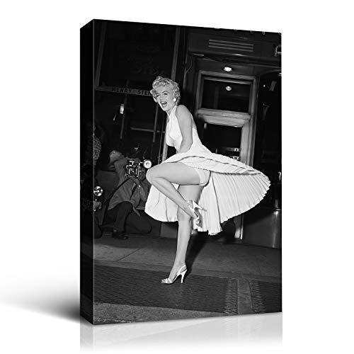 Denozer Marilyn Monroe Canvas Wall Art Poster 20x30 inch Classic Movie Stars Painting Home Decor Female Portrait Artwork for Living Room Bedroom