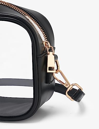 Image of Yarnic Clear Bag Stadium Approved, PVC Transparent Crossbody Purse Small Clear Crossbody Bag with Adjustable Shoulder Strap