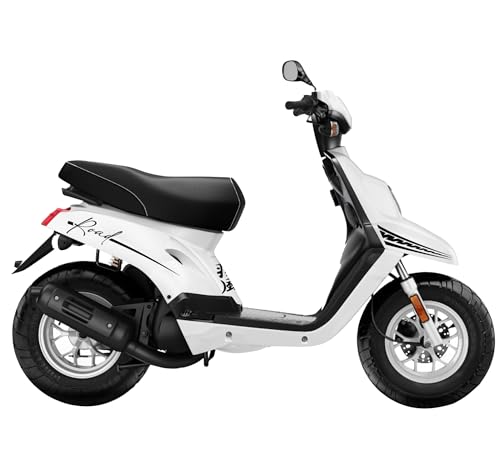 DualColorStampe Autocollants compatibles avec BOOSTER MBK scooter rayures DX-SX accessoires autocollants moto couleur au choix COD.M0348 (noir mat)