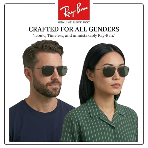 Image of Ray-Ban RB3136 CARAVAN Square Shaped Sunglasses for Men & Women with Official RAYBAN Eyewear Kit