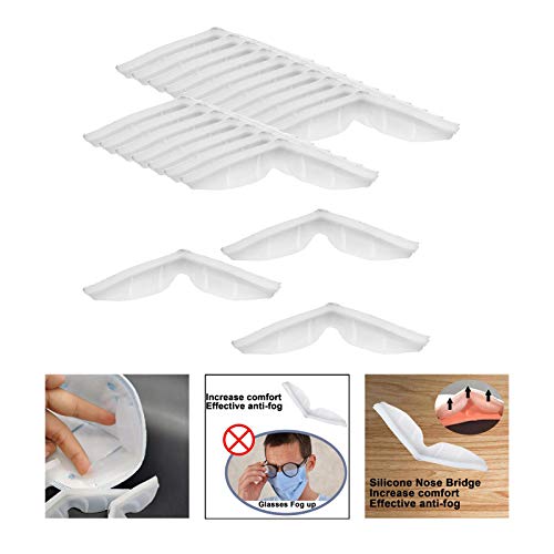 Almencla Suporte de Almofadas de Ponte Nasal de Silicone Autoadesivas E Antiembaçantes para Máscara