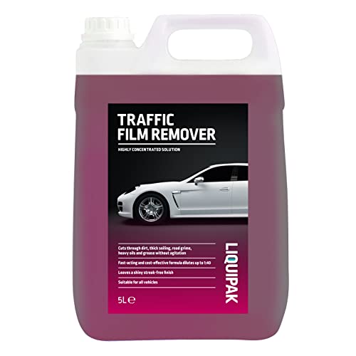 Image of Liquipak Traffic Film Remover 5L - Concentrated TFR, Heavy Duty Road Film Remover, For Cars, Motorbikes, Truck, Vans & More, Removes Dirt & Road Grime, 5 Litres