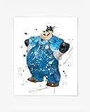 Pete Prints, Watercolor, Nursery Wall Poster, Holiday and Birthday Gift, Kids and Children Artworks, Home and Room Digital Arts, Intended for Mickey Clubhouse
