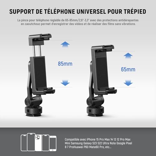 Support de trépied réglable pour téléphone idéal pour vlogging - 2