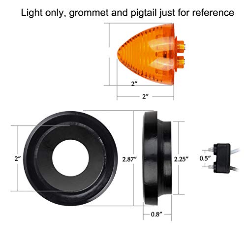 image for Partsam 10Pcs 2 inch Amber 9LED Side Marker Lights, 2