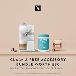 Nespresso De'Longhi Machine à café Gran Lattissima EN640.W avec système de lait automatique, pression 19 bar, 1400 W, Blanc