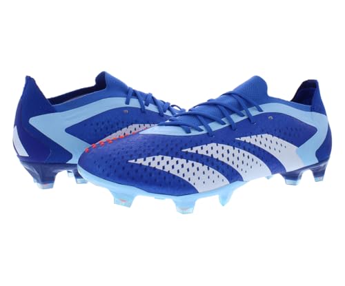 Image of adidas Predator Accuracy 1 Low FG Unisex Shoes Size 12.5, Color: Bright Royal /Footwear White /Bliss Blue-Blue