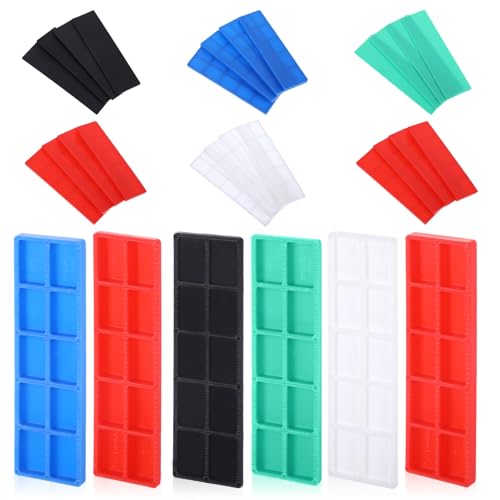 Lot de 60 entretoises en plastique 100 x 28 mm, plaques de support universelles pour carreaux, nivellement pour blocs vitrage 1 à 6 mm, entretoises pour fenêtres et sols