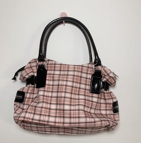 Gothic Tote Bag Womens Rhinestone Cross Leather Canvas Handbag Pink Plaid Punk Y2k 2000s Accessories Goth Bag2