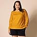 Amazon Essentials Women's Fleece Crewneck Long Sleeve Pullover Sweatshirt (Available in Plus Size), Mustard Yellow, Large