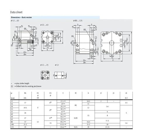 Cylindre compact ADN63 double effet pour automatisme industriel - 3