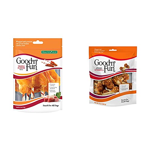 Good 'N' Fun Triple Flavor Wings And Chicken Flavor Dumbbells, Treat Your Dog #TOP30