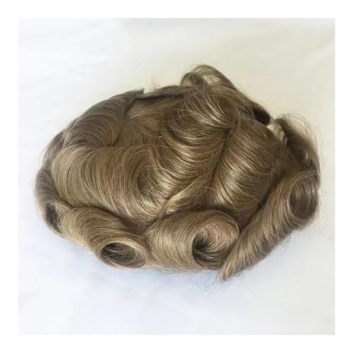 Système de remplacement de boucle hommes toupet beige blond 7x9 - 4
