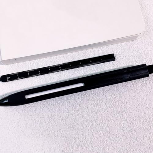 Bolígrafos de gel Ruler 5 piezas tinta negra retráctil miniatura 4