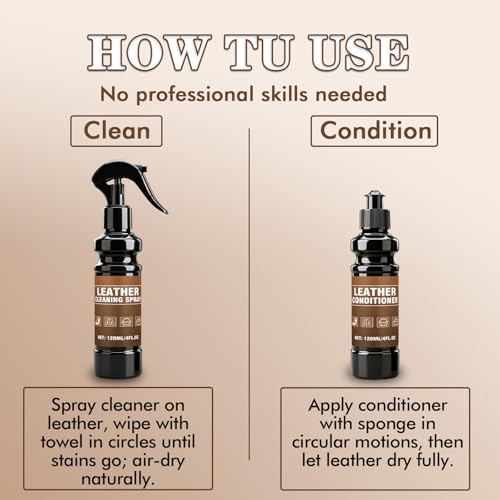 Rmolitty Leather Cleaner & Conditioner Kit - 4pc Set with 4oz Cleaner, 4oz Conditioner, Cloth & Sponge - For Bags, Purses, Furniture and Car Interiors by Rmolitty - Used condition - Image 6
