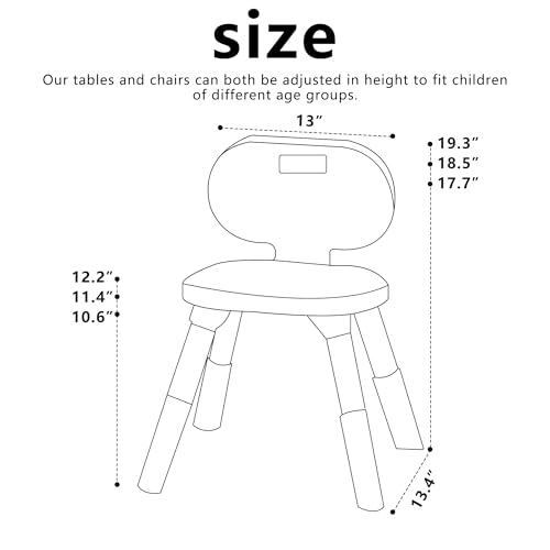Tqueg 1C 3 Level Height Adjustable Kids Chairs Plastic Preschool Chair Durable And Lightweight Child Chair thumb #1