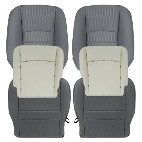 SecosAutoparts Driver & Passenger Side Bottom & Top Lean Back & Foam Cushion Replacement Cloth Seat Cover Gray Compatible with Dodge Ram 1500 2500 3500 4500 5500 2013 2014 2015 2016 2017 2018 by SecosAutoparts - Used condition - US$56.00