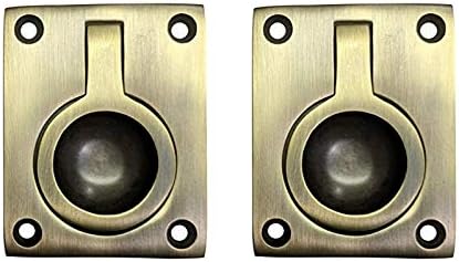 Adonai Hardware Regular Brass Flush Pull-Antique Brass (Supplied as 2 Pieces per Pack)