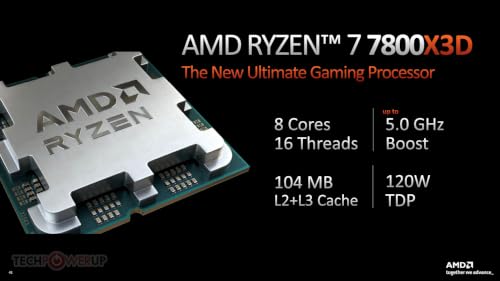 Image of AMD Ryzen 7 7800X3D AM5 Gaming CPU with C00LER MASTER Hyper Spectrum V3 150W 120mm PWM Air Cooler (4.2-5.0GHz, 8-Core, 16-Threaded Desktop Processor with 3D V-Cache Tech & 86W Peak Power Consumption)