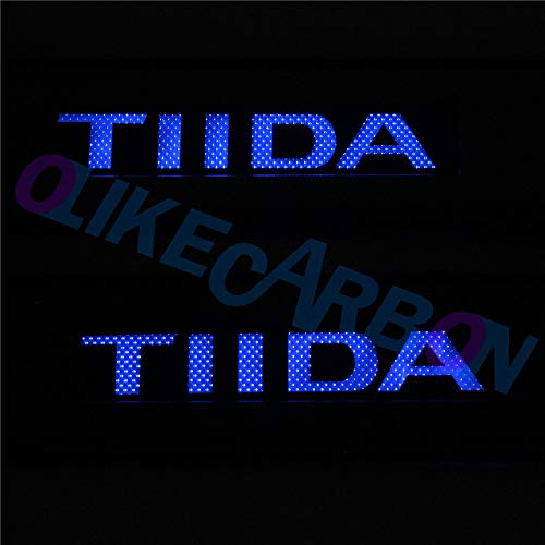 Olike For Nissan Tiida 2004-2011 Car Led Door Sill Scuff Plate Entry Guard Door Sill Protector Trim #TOP1