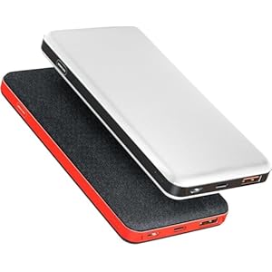 2-Pack Power Bank Portable Charger 10600mAh, PowerBank 2.4A Fast Charging USB C Input and Output, for Smartphones and More