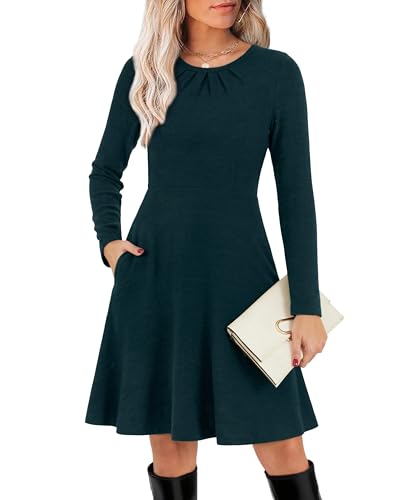 Kranda Crew Neck Swing Sweater Dress