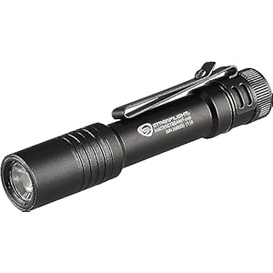Streamlight 66320 MacroStream USB 500-Lumen Rechargeable Compact Flashlight with Wrist Lanyard, Hat Clip and USB Cord, Black