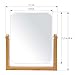 LFOYOU Vanity Makeup Mirror with Natural Bamboo Stand, Double Sided 360 Degree Swivel Magnifying Mirror, Tabletop Magnified Make up Mirror for Bathroom or Bedroom 8 Inch